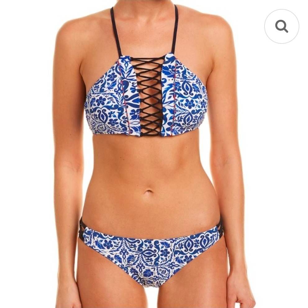 Nanette Lepore Swim Stargazer Talavera Bikini Top Size Medium Bottom Size Small